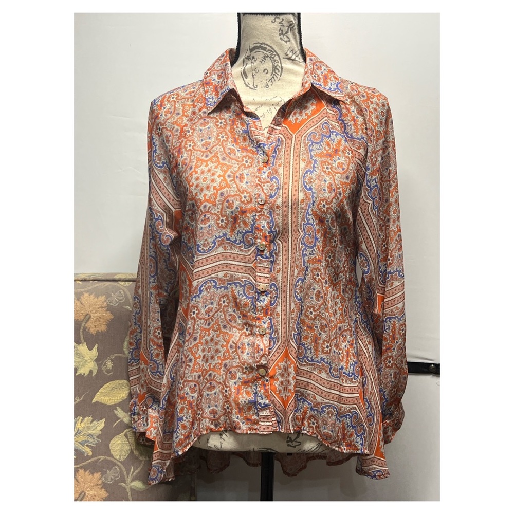 Ivy Jane Button Down Hi-Low Blouse #6066556